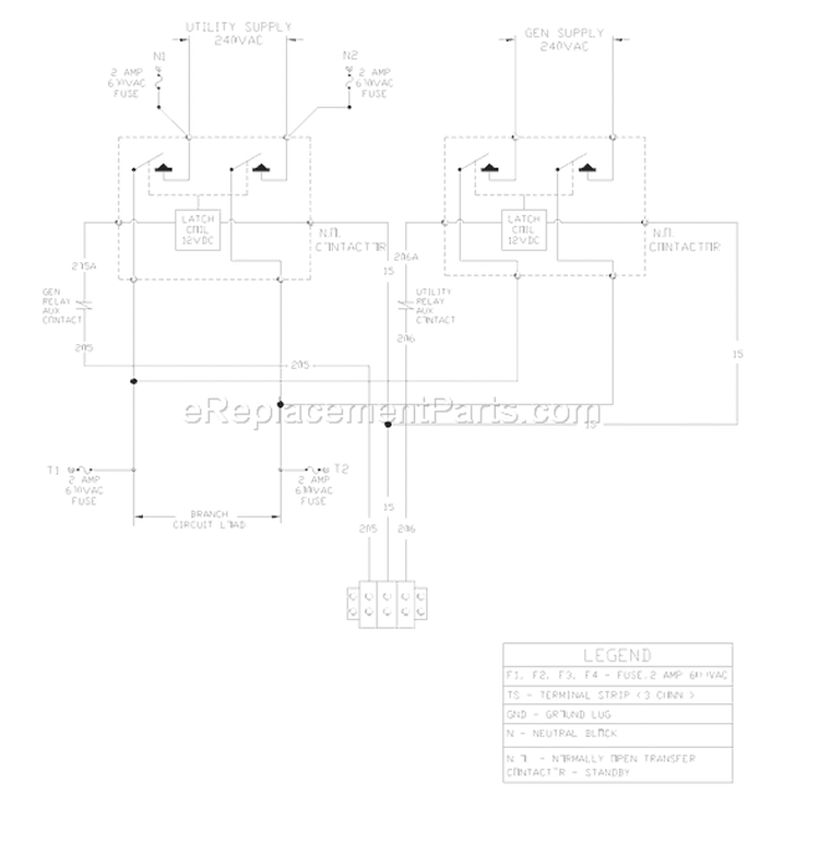 Page G Diagram and Parts List for 1535-1  Briggs and Stratton Generator